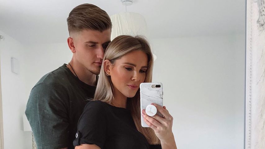 Leons Kogajs mit schwangerer Freundin Christin Kaeber, Oktober 2019