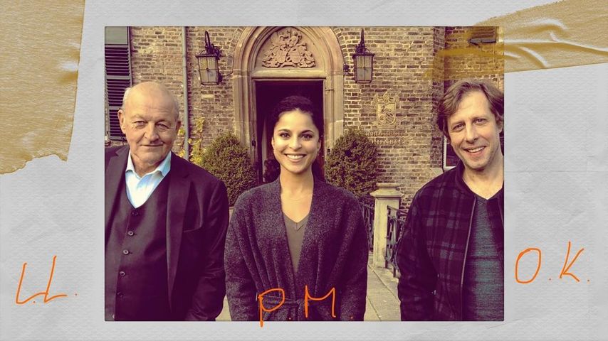 Leonard Lansink, Patricia Meeden und Oliver Korittke bei einem Dreh