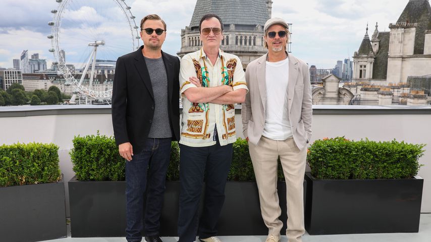 Leonardi DiCaprio, Quentin Tarantino und Brad Pitt im Juli 2019