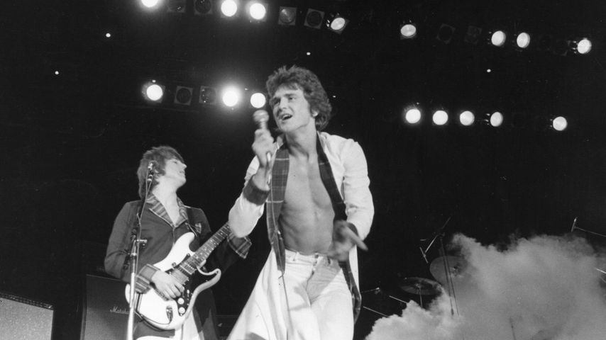Les McKeown bei einem Auftritt der Bay City Rollers, 1976