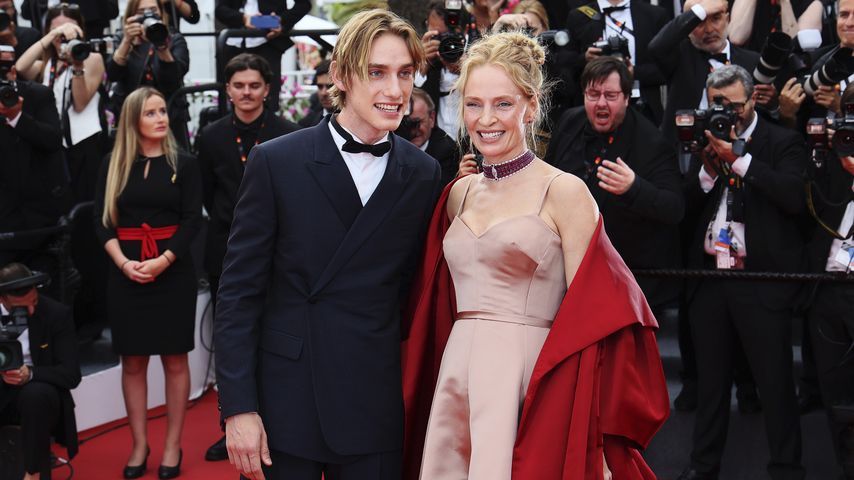 Levon Roan Thurman-Hawke und seine Mutter Uma Thurman