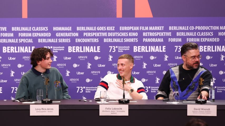 Levy Rico Arcos, Felix Lobrecht und "Sonne und Beton"-Regisseur David Wnendt