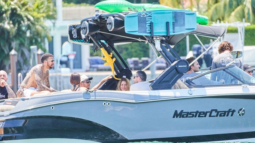 Lewis Hamilton und Shakira bei einer Bootsfahrt in Miami