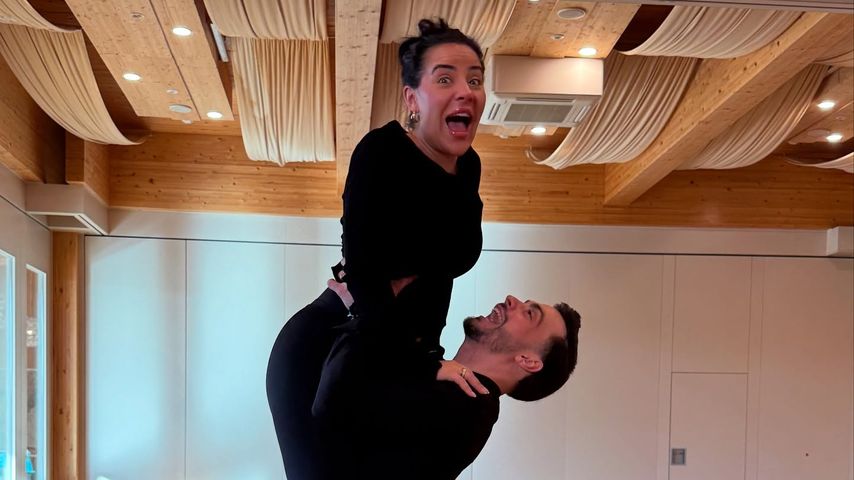 Leyla Lahouar und Sergiu Maruster beim Training für "Let's Dance"