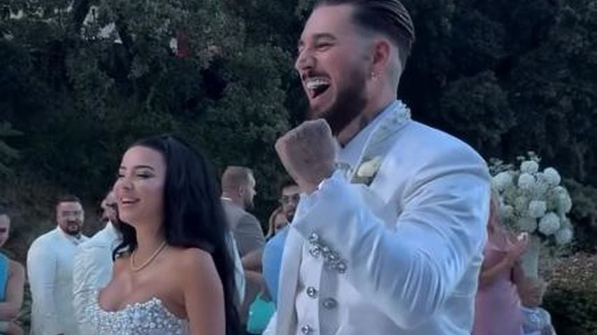 Leyla und Mike Heiter am Hochzeitstag, August 2025