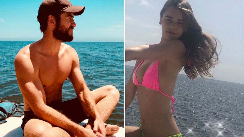 Total verliebt: Liam Hemsworth küsst neue Freundin am Strand
