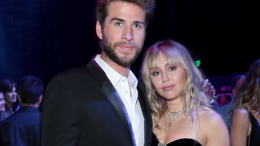 Schauspieler Liam Hemsworth und seine Frau Miley Cyrus, April 2019
