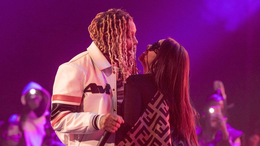 Lil Durk und seine Freundin bei seinem Konzert in Chicago, Dezember 2021