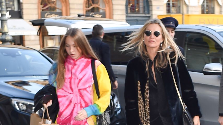 Lila Grace und Kate Moss in Paris, Januar 2020