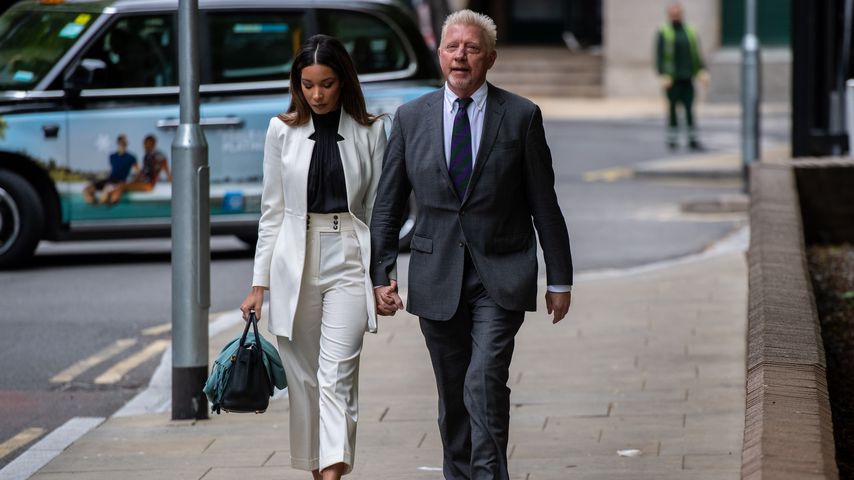 Lilian de Carvalho Monteiro und Boris Becker vor der Urteilsverkündung