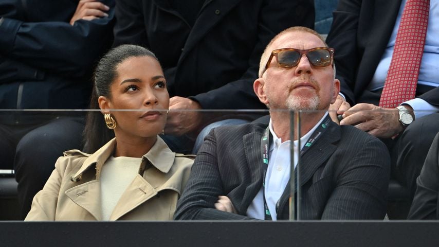 Lilian de Carvalho Monteiro und Boris Becker bei den Italian Open 2023