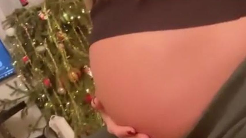 Liliana Matthäus' Babybauch im Januar 2022