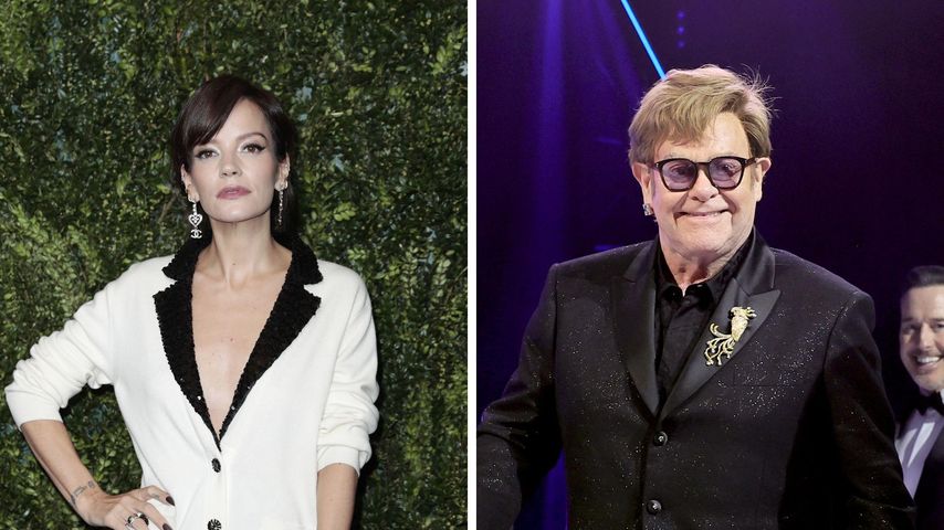 Collage: Lily Allen und Elton John, Musiker