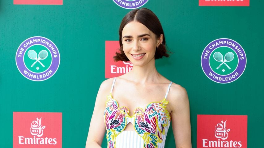 Lily Collins als Gast von Emirates bei The Championships, Wimbledon 2025
