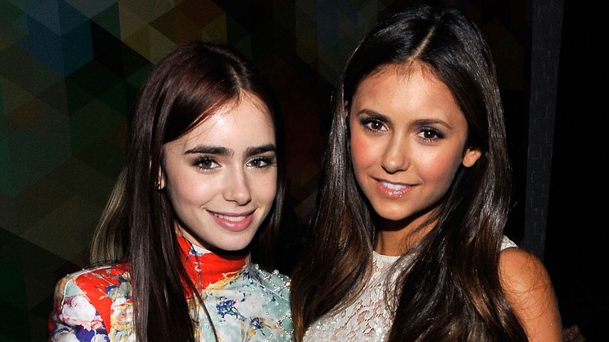 Lily Collins und Nina Dobrev im September 2012