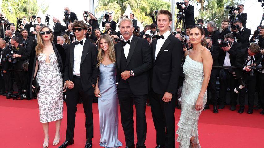 Kevin Costner genießt Filmfest in Cannes gemeinsam mit Kids