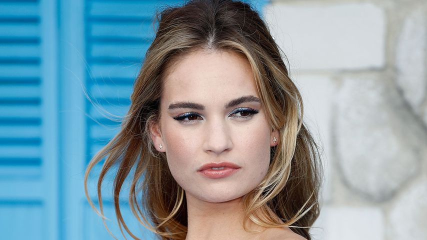 Lily James bei der Premiere von "Mamma Mia!" in London, 2018