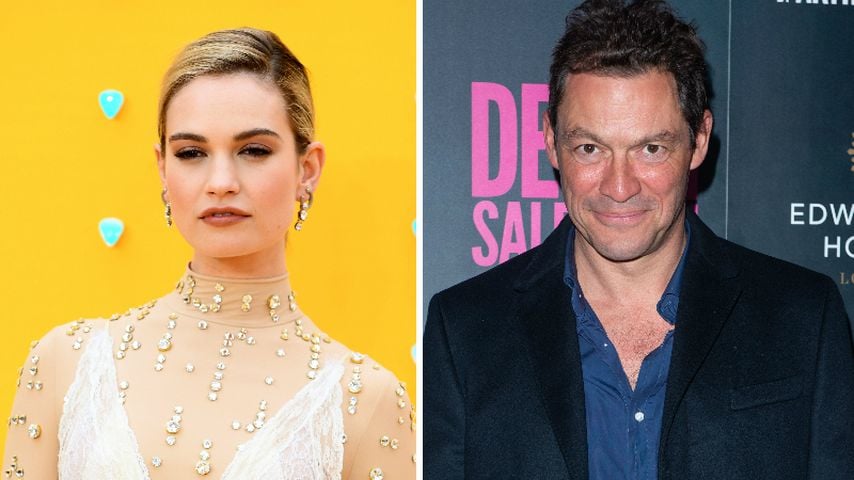 Lily James und Dominic West zweites Mal knutschend gesichtet