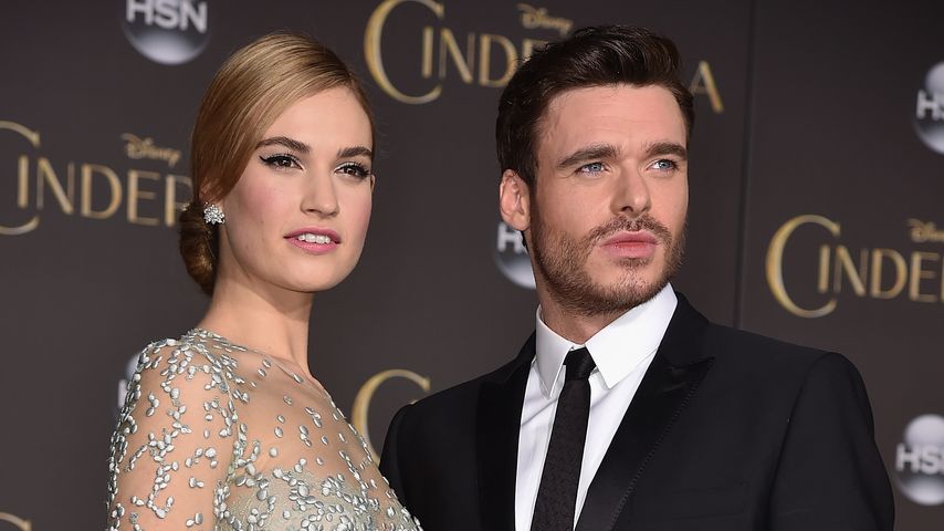 Lily James und Richard Madden, Premiere von "Cinderella" 2015