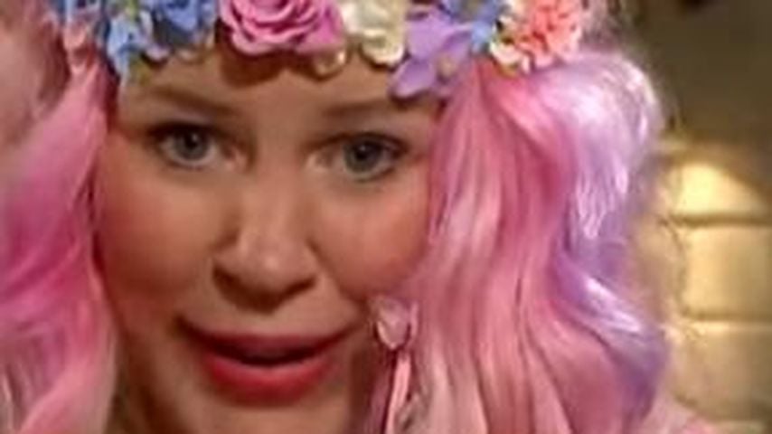 Lina Hellqvist in der Sendung "Nyhetsmorgon", 2018