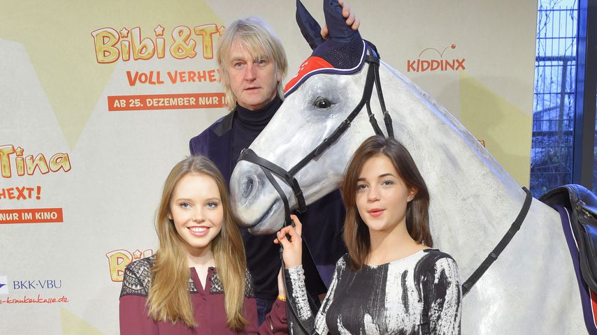 Lina Larissa Strahl, Detlev Buck und Lisa-Marie Koroll im Dezember 2014 in Hamburg