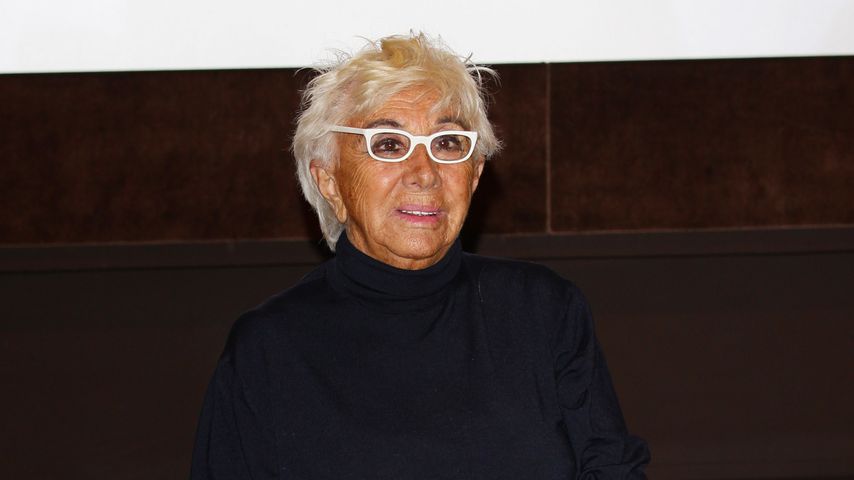 Lina Wertmüller bei einer Pressekonferenz in Mailand, 2011