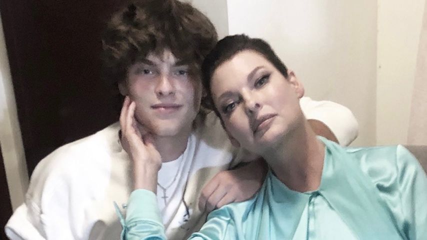 Linda Evangelista mit ihrem Sohn Augustin