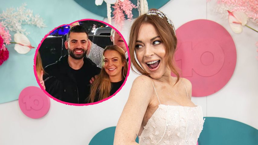 Kuscheln auf Gruppenbild: Ist das Lindsay Lohans Neuer?