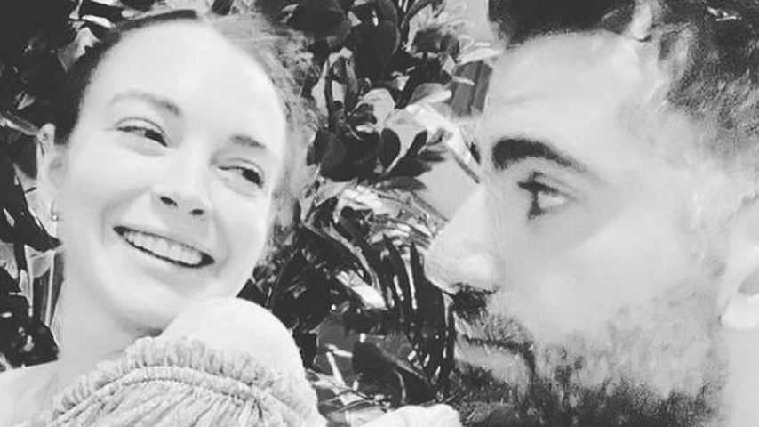 Niedlicher Blick: Hier strahlt Lindsay Lohan mit ihrem Mann