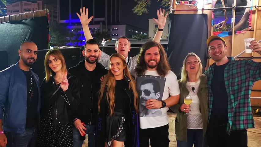 Lindsay Lohan mit ihren Freunden