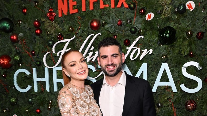 Lindsay Lohan und Bader Shammas auf der "Falling For Christmas"-Premiere im November 2022.
