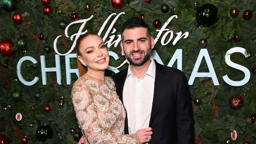 Lindsay Lohan und Bader Shammas auf der "Falling For Christmas"-Premiere im November 2022
