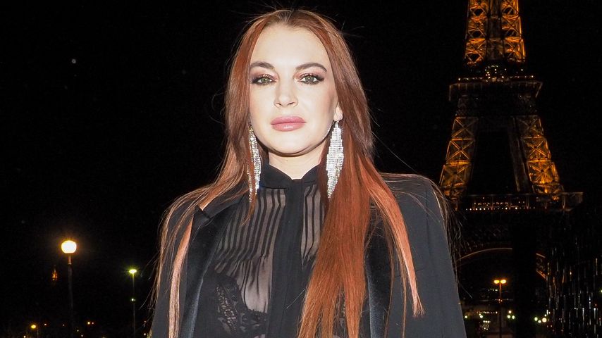 Lindsay Lohan auf der Fashion Week in Paris