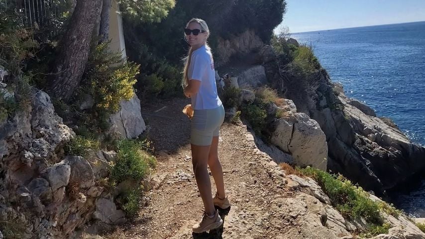 Lindsey Vonn beim Wandern in Frankreich