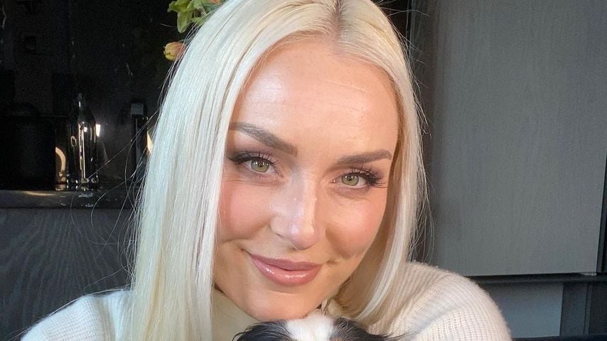 Lindsey Vonn mit ihrer Hündin Lucy