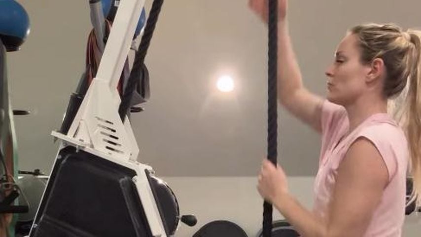 Fitnessstudio: Lindsey Vonn zeigt sich mit Pflastern am Bein