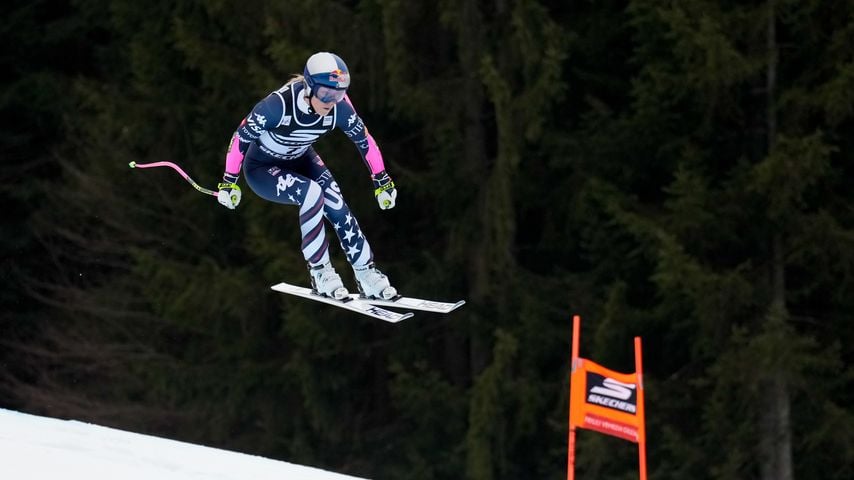 Lindsey Vonn im Super-G beim Weltcup in Tarvisio, Italien, am 18. Januar 2026