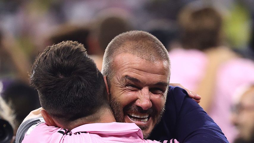 Lionel Messi und David Beckham beim Sieg der Major League