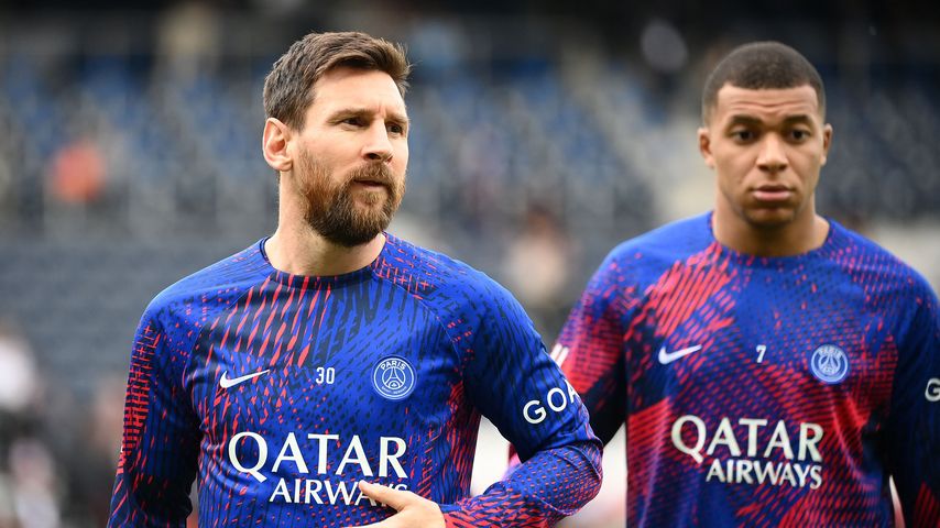 Lionel Messi und Kylian Mbappé, Fußballstars