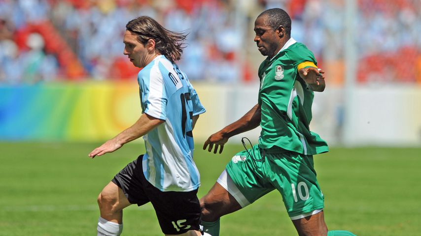 Lionel Messi und Promise Isaac im Finale der Olympischen Spiele 2008