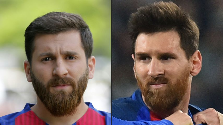 Wie Zwillinge: Iranisches Messi-Double in Moskau verhaftet!