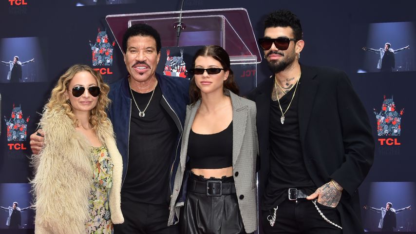 Lionel Ritchie mit seinen Kindern Nicole und Sofia 2018 in Hollywood