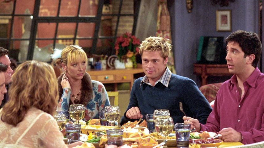Lisa Kudrow, Brad Pitt und David Schwimmer in "Friends"