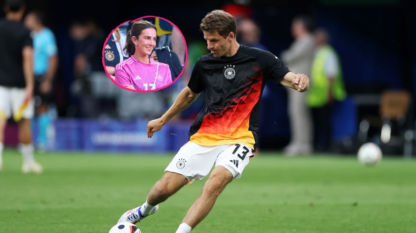 Nach Krisengerüchten: Thomas Müllers Frau war beim EM-Spiel