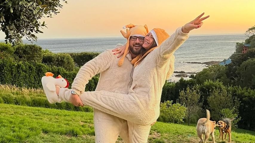 Lisa Snowdon mit ihrem Partner George Smart