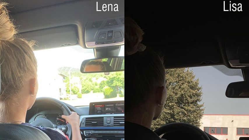 Lisa und Lena bei ihrer ersten Fahrstunde