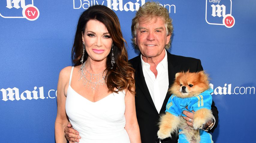 Lisa Vanderpump und Ken Todd mit ihrem Hund Giggy