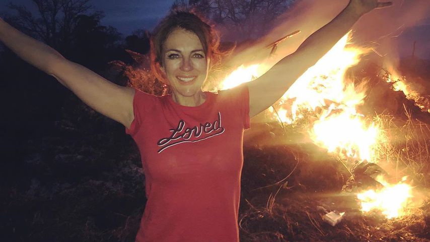 Liz Hurley im April 2020