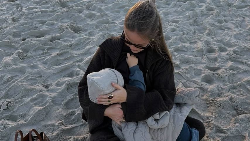Liz Kaeber und ihr Sohn