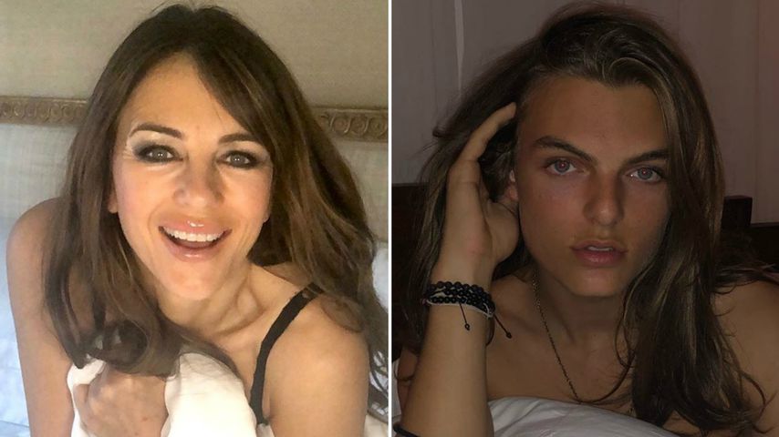 Wahnsinn! So sehr ähneln sich Liz Hurley und Sohn Damian